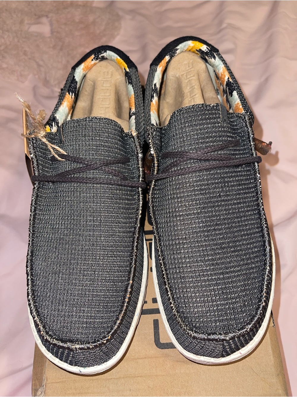 Hey Dudes casual Men's charcoal Slip-On Canvas Shoes